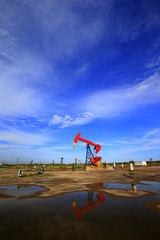 Fototapeta premium The oil pump, industrial equipment
