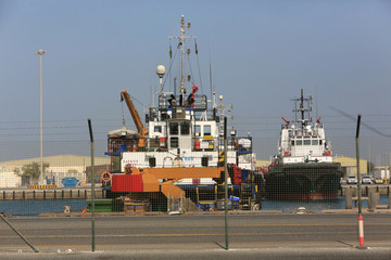 Port Zayed. 1968-1972. Abou Dhabi. Emirats Arabes Unis. / Zayed Port. 1968-1972. Emirate of Abu Dhabi.
