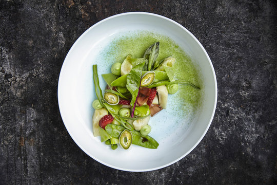Spring vegetables dish