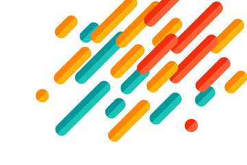 Colorful modern style abstract graphic with composition from various rounded shapes