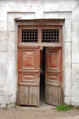 Door of abandoned building