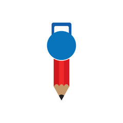 Kettle Bell Pencil Logo Icon Design