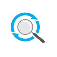 Search Sync Logo Icon Design