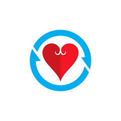 Love Sync Logo Icon Design