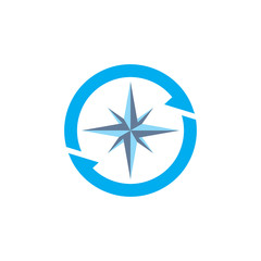 Compass Sync Logo Icon Design