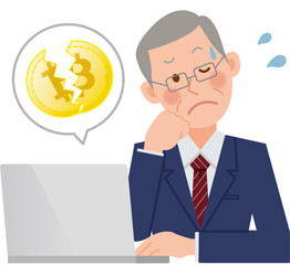 シニア　パソコン　ビットコイン　暴落　