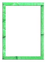 cadre bambou rectangulaire vert 