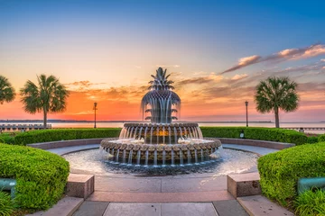 Gardinen Charleston, South Carolina, USA Fountain © SeanPavonePhoto