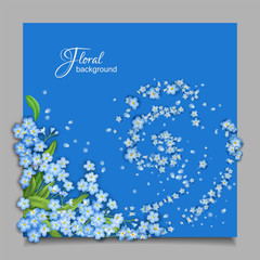 Blue Floral Background