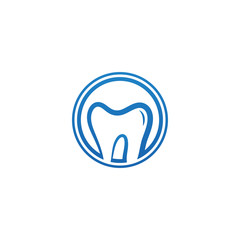 Clean dental tooth logo design template