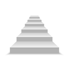 realistic blank white stairs