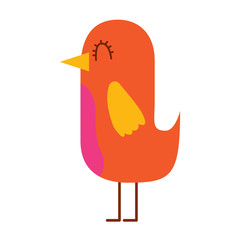 cute cartoon bird animal beauty vector illustration vector illustration