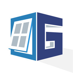 iconic logo with a combination of the window frame and the initial letter G