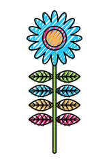 flower stem petals decoration image vector illustration drawing image