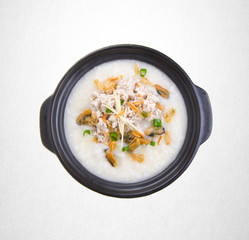 Porridge or Pork Porridge on a background.