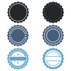 Vector Stamp without text. Set of Stamps. Post Stamp Collection. Vector Stamps . Circle Stamps.