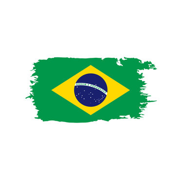 Brazil flag, vector illustration