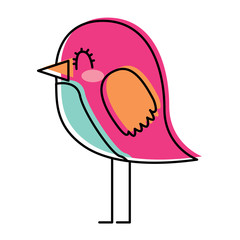 cute cartoon bird animal beauty vector illustration vector illustration