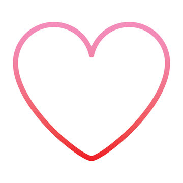 pink heart love romantic passion icon vector illustration degrade color line