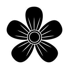 flower decoration ornament natural vector illustration black and white design