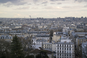 Fototapeta na wymiar PARIS, FRANCE - MARCH 24, 2016: View of city from Sacre Coeur Ba