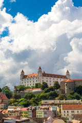 Panoramic Cityscape View of Old Town in Bratislava