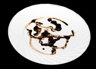 A cup of coffee on a black background