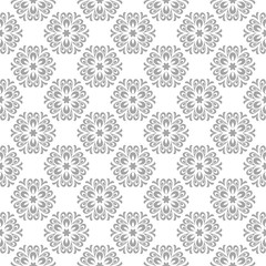 Gray seamless pattern on white background