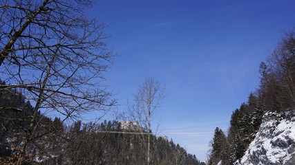 Fernpass, Tirol, Österreich, Strasse zwischen Reutte und Nassereith mit Zugspitze