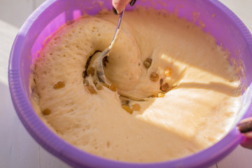 Dough in a bowl - natural light