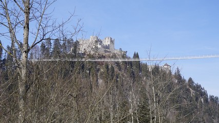 Fernpass, Tirol, Österreich, Strasse zwischen Reutte und Nassereith mit Zugspitze