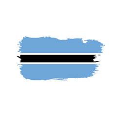 Botswana flag, vector illustration