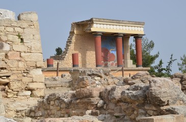 Fototapeta na wymiar Site antique de Knossos, Crète