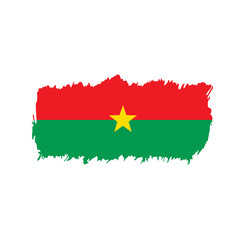 Burkina Faso flag, vector illustration