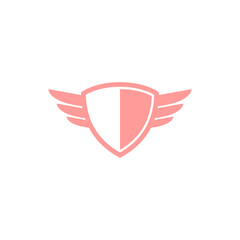 shield with wing logo design, shield with wing icon, logo design template, symbol for company