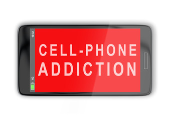CELL-PHONE ADDICTION concept