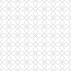 Fototapeta premium Gray geometric ornament on white background. Seamless pattern