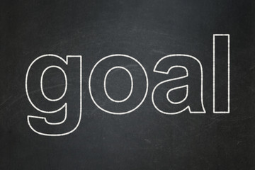 Marketing concept: text Goal on Black chalkboard background