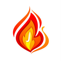 Fire flame, yellow red