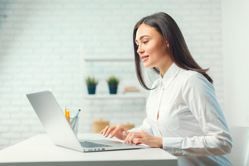 Business woman working in office