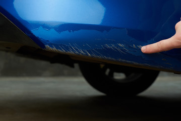 Damaged car paint