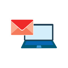 Mail Laptop Logo Icon Design