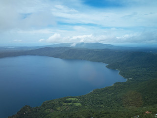 Naklejka na ściany i meble Aerial view on Apoyo lagoon