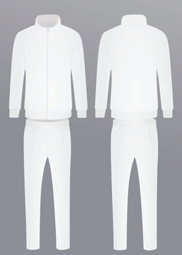 White Tracksuit. Vector Illustration