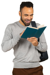 Portrait of a happy young african male student