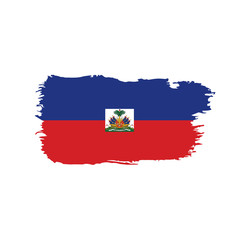 Obraz premium Haiti flag, vector illustration