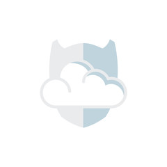 Cloud Shield Logo Icon Design