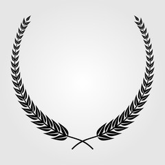 Laurel wreath icon  isolated on white background. Vector illustration