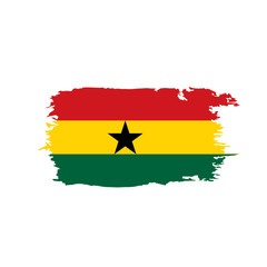 Ghana flag, vector illustration