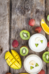 Yogurt with tropical fruits